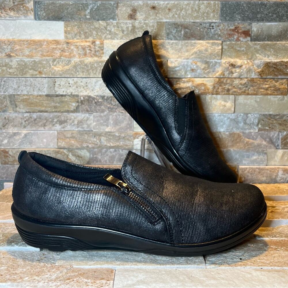 Spring Step Flexus Mandiela Skin Black Slip On Shoes Women’s Size 9.5